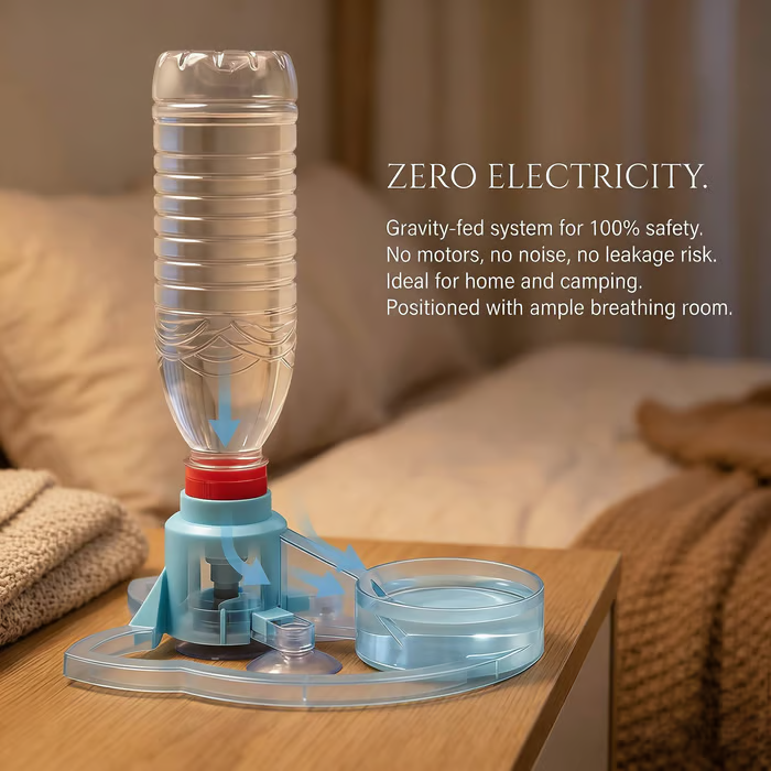 🔥Eco-Friendly Pet Waterer: Use Your Own Bottle! 3-Second Quick Clean Gravity Water Bowl for Small Dogs & Cats, Mess-Free & Anti-Tip Design.
